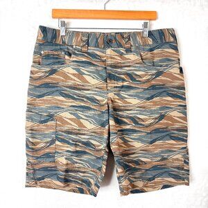 LL BEAN Riverton Camo Cotton Hiking Outdoor Gorpcore 10" Cargo Shorts Mens 34